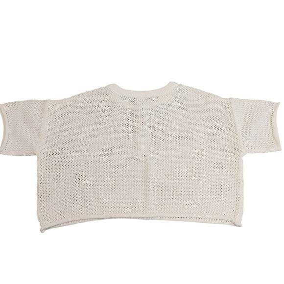 Moon & Madison Skirt Top Outfit Set Open Knit Crochet Cotton White Women Medium - Picture 10 of 14